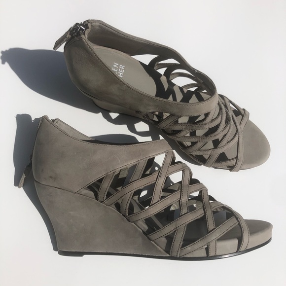 Eileen Fisher Cage Lattice Wedge Sandal - Picture 4 of 9